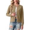 image:imageGRECERELLE Cardigan Sweaters for Women Lightweight Crewneck Button Down Soft Knit Dressy Cardigans 2026Khaki