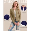 image:imageGRECERELLE Cardigan Sweaters for Women Lightweight Crewneck Button Down Soft Knit Dressy Cardigans 2026Khaki