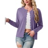 image:imageGRECERELLE Cardigan Sweaters for Women Lightweight Crewneck Button Down Soft Knit Dressy Cardigans 2026Purple Gray