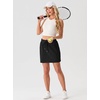 image:imageGRECERELLE 2026 Active Skirt for Women with 4 Side Pockets Casual Athletic Tennis Golf Skorts with ShortsBlack