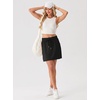 image:imageGRECERELLE 2026 Active Skirt for Women with 4 Side Pockets Casual Athletic Tennis Golf Skorts with ShortsBlack