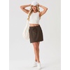 image:imageGRECERELLE 2026 Active Skirt for Women with 4 Side Pockets Casual Athletic Tennis Golf Skorts with ShortsDark Coffee