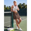image:imageGRECERELLE 2026 Active Skirt for Women with 4 Side Pockets Casual Athletic Tennis Golf Skorts with ShortsDark Coffee