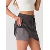 image:imageGRECERELLE 2026 Active Skirt for Women with 4 Side Pockets Casual Athletic Tennis Golf Skorts with ShortsDark Gray