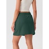 image:imageGRECERELLE 2026 Active Skirt for Women with 4 Side Pockets Casual Athletic Tennis Golf Skorts with ShortsDark Green