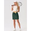 image:imageGRECERELLE 2026 Active Skirt for Women with 4 Side Pockets Casual Athletic Tennis Golf Skorts with ShortsDark Green