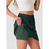 image:imageGRECERELLE 2026 Active Skirt for Women with 4 Side Pockets Casual Athletic Tennis Golf Skorts with ShortsDark Green