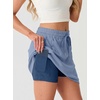 image:imageGRECERELLE 2026 Active Skirt for Women with 4 Side Pockets Casual Athletic Tennis Golf Skorts with ShortsDenim Blue