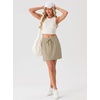 image:imageGRECERELLE 2026 Active Skirt for Women with 4 Side Pockets Casual Athletic Tennis Golf Skorts with ShortsKhaki