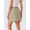 image:imageGRECERELLE 2026 Active Skirt for Women with 4 Side Pockets Casual Athletic Tennis Golf Skorts with ShortsKhaki