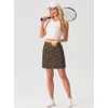 image:imageGRECERELLE 2026 Active Skirt for Women with 4 Side Pockets Casual Athletic Tennis Golf Skorts with ShortsLeopard
