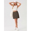 image:imageGRECERELLE 2026 Active Skirt for Women with 4 Side Pockets Casual Athletic Tennis Golf Skorts with ShortsLeopard