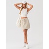 image:imageGRECERELLE 2026 Active Skirt for Women with 4 Side Pockets Casual Athletic Tennis Golf Skorts with ShortsOatmeal