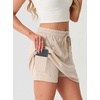 image:imageGRECERELLE 2026 Active Skirt for Women with 4 Side Pockets Casual Athletic Tennis Golf Skorts with ShortsOatmeal