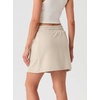 image:imageGRECERELLE 2026 Active Skirt for Women with 4 Side Pockets Casual Athletic Tennis Golf Skorts with ShortsOatmeal