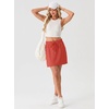 image:imageGRECERELLE 2026 Active Skirt for Women with 4 Side Pockets Casual Athletic Tennis Golf Skorts with ShortsRed
