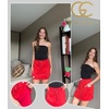 image:imageGRECERELLE 2026 Active Skirt for Women with 4 Side Pockets Casual Athletic Tennis Golf Skorts with ShortsRed