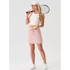 image:imageGRECERELLE 2026 Active Skirt for Women with 4 Side Pockets Casual Athletic Tennis Golf Skorts with ShortsRose Pink