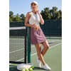 image:imageGRECERELLE 2026 Active Skirt for Women with 4 Side Pockets Casual Athletic Tennis Golf Skorts with ShortsRosewood