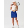 image:imageGRECERELLE 2026 Active Skirt for Women with 4 Side Pockets Casual Athletic Tennis Golf Skorts with ShortsRoyal Blue