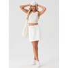 image:imageGRECERELLE 2026 Active Skirt for Women with 4 Side Pockets Casual Athletic Tennis Golf Skorts with ShortsWhite