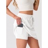 image:imageGRECERELLE 2026 Active Skirt for Women with 4 Side Pockets Casual Athletic Tennis Golf Skorts with ShortsWhite