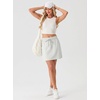 image:imageGRECERELLE 2026 Active Skirt for Women with 4 Side Pockets Casual Athletic Tennis Golf Skorts with ShortsWhite Gray