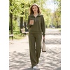 image:imageGRECERELLE Womens Lounge Sets 2 Piece Sweatsuit Outfits Matching TracksuitArmy Green