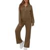 image:imageGRECERELLE Womens Lounge Sets 2 Piece Sweatsuit Outfits Matching TracksuitBrown