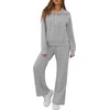 image:imageGRECERELLE Womens Lounge Sets 2 Piece Sweatsuit Outfits Matching TracksuitDark Grey