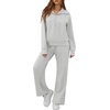 image:imageGRECERELLE Womens Lounge Sets 2 Piece Sweatsuit Outfits Matching TracksuitLight Gray