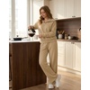 image:imageGRECERELLE Womens Lounge Sets 2 Piece Sweatsuit Outfits Matching TracksuitLight Khaki