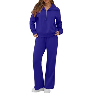 image:imageGRECERELLE Womens Lounge Sets 2 Piece Sweatsuit Outfits Matching TracksuitRoyal Blue